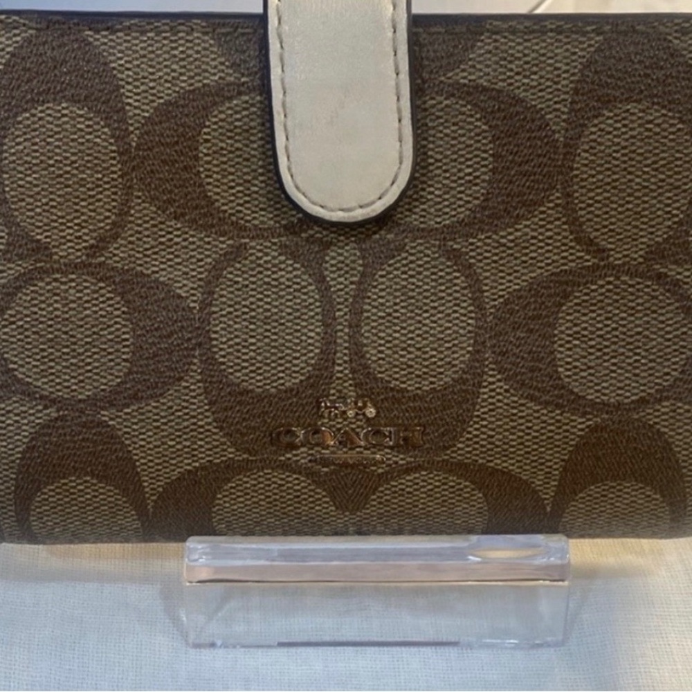 Coach Brown Monogram Wallet EUC - Picture 2 of 12